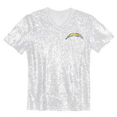 Los Angeles Chargers Justin Herbert Girls Youth Sequin V-Neck Fashion Jersey