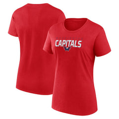 Washington Capitals Logo Athletic Women's Launch Scoop Neck T-Shirt On Sale