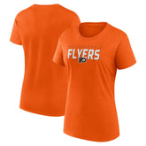 Philadelphia Flyers Logo Athletic Women's Launch Scoop Neck T-Shirt On Sale