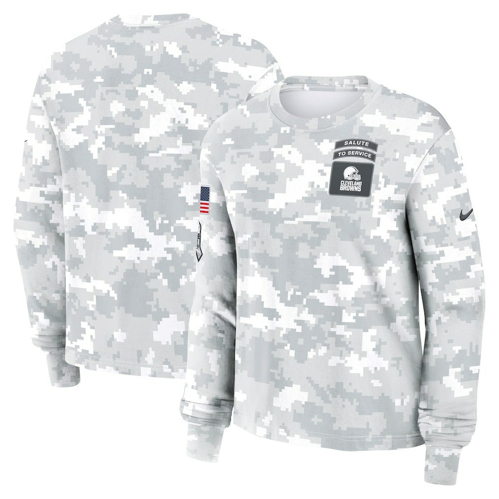 Cleveland Browns Nike Women's 2024 Salute To Service Dri-FIT Long Sleeve T-Shirt