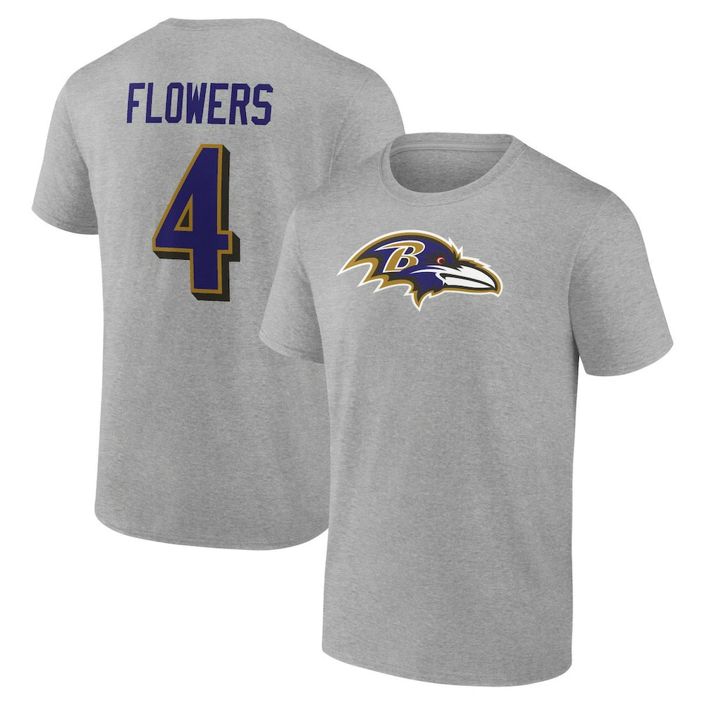 Baltimore Ravens Zay Flowers Icon Player Name & Number T-Shirt