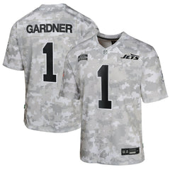 New York Jets Nike Sauce Gardner Youth 2024 Salute to Service Game Jersey
