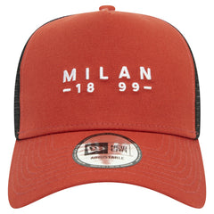 AC Milan New Era 9FORTY A-Frame Trucker Adjustable Hat Brown - New Era
