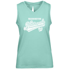 Washington Nationals Levelwear Women's Paisley Sweep V-Neck Tank Top | MLB New