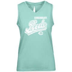 Cincinnati Reds Levelwear Women's Paisley Sweep V-Neck Tank Top | MLB On Sale