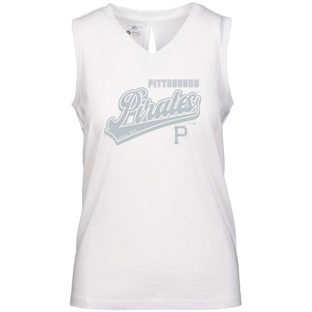 Pittsburgh Pirates Levelwear Women's Paisley Sweep V-Neck Tank Top | MLB New