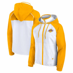 Los Angeles Lakers Women's Anorak Raglan Full-Zip Hoodie Jacket Discount