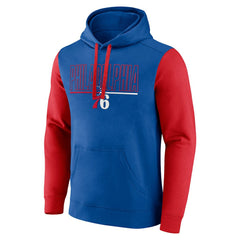 Philadelphia 76ers Logo Athletic Outline Colorblock Pullover Hoodie On Sale