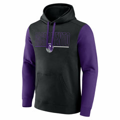 Sacramento Kings Logo Athletic Outline Colorblock Pullover Hoodie Outlet