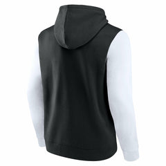 Utah Jazz Logo Athletic Outline Colorblock Pullover Hoodie New