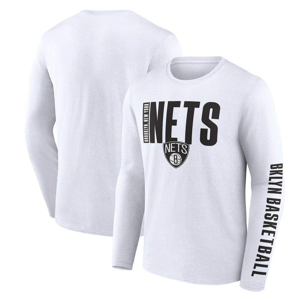 Brooklyn Nets Logo Athletic Vision Long Sleeve T-Shirt Discount
