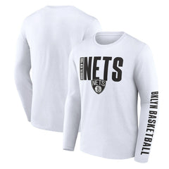 Brooklyn Nets Logo Athletic Vision Long Sleeve T-Shirt Discount