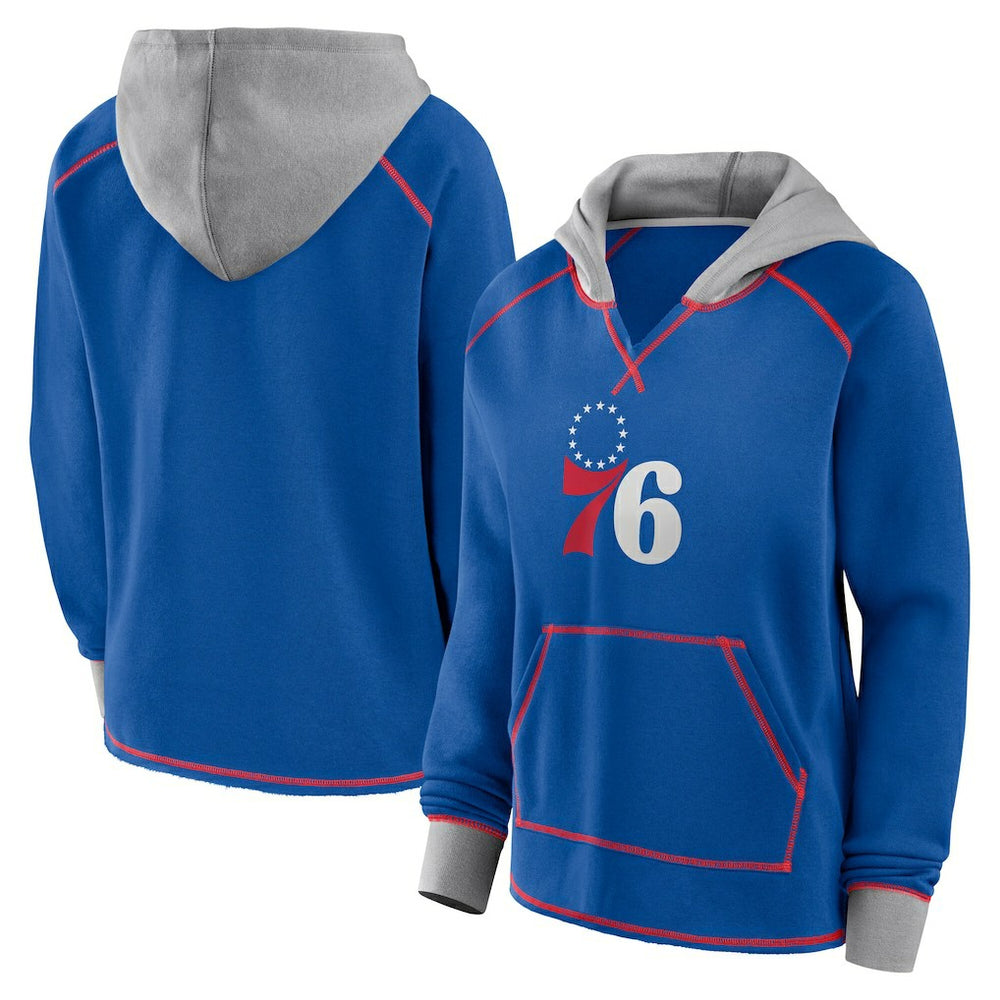 Philadelphia 76ers Logo Athletic Women's Boom Pullover Hoodie Online