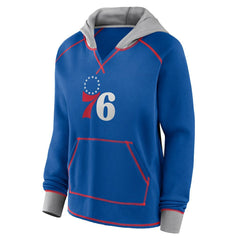 Philadelphia 76ers Logo Athletic Women's Boom Pullover Hoodie Online