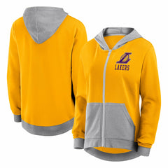Los Angeles Lakers Logo Athletic Women's Hit It French Terry Full-Zip Hoodie Online