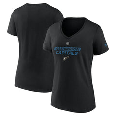 Washington Capitals Fanatics Women's Authentic Pro Alt Logo V-Neck T-Shirt Sale