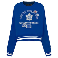 Toronto Maple Leafs Pro Standard Women's Area Code Cropped Pullover Sweatshirt For Sale