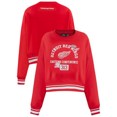 Detroit Red Wings Pro Standard Women's Area Code Cropped Pullover Sweatshirt On Sale