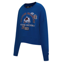 Colorado Avalanche Pro Standard Women's Area Code Cropped Pullover Sweatshirt Sale