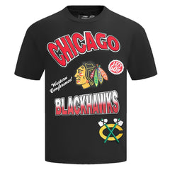 Chicago Blackhawks Pro Standard Turn It Up Dropped Shoulder T-Shirt Online