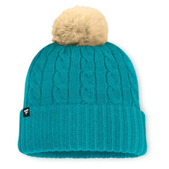 Miami Dolphins Fanatics Women's Cable Knit Cuffed Hat with Pom