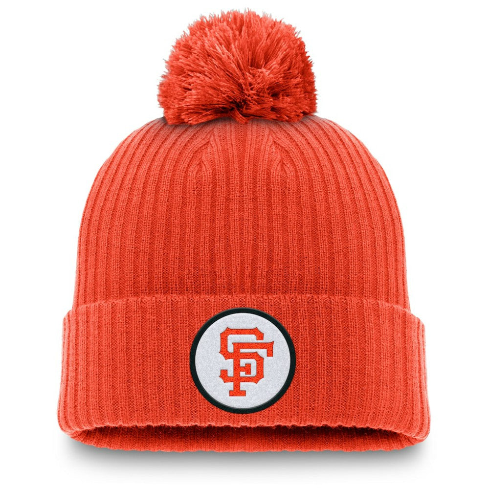 San Francisco Giants Nike Cooperstown Collection Patch Cuffed Knit Hat with Pom | MLB For sale