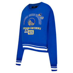 Golden State Warriors Pro Standard Women's Area Code Cropped Pullover Sweatshirt sale For Sale