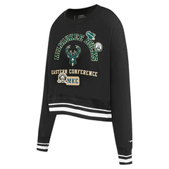 Milwaukee Bucks Pro Standard Women's Area Code Cropped Pullover Sweatshirt For Sale
