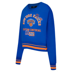 New York Knicks Pro Standard Women's Area Code Cropped Pullover Sweatshirt Discount