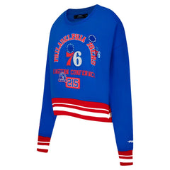 Philadelphia 76ers Pro Standard Women's Area Code Cropped Pullover Sweatshirt Outlet