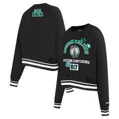 Boston Celtics Pro Standard Women's Area Code Cropped Pullover Sweatshirt Online