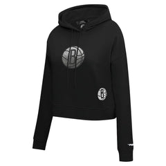 Brooklyn Nets Pro Standard Women's Jewels Cropped Pullover Hoodie Discount