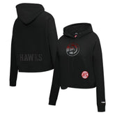 Atlanta Hawks Pro Standard Women's Jewels Cropped Pullover Hoodie On Sale