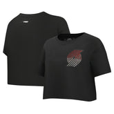 Portland Trail Blazers Pro Standard Women's Jewels Boxy Cropped T-Shirt Outlet