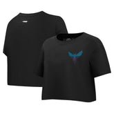 Charlotte Hornets Pro Standard Women's Jewels Boxy Cropped T-Shirt On Sale