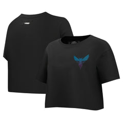 Charlotte Hornets Pro Standard Women's Jewels Boxy Cropped T-Shirt On Sale
