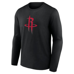 Houston Rockets Primary Logo Long Sleeve T-Shirt New