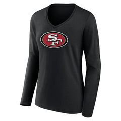 San Francisco 49ers Women's Primary Logo Long Sleeve V-Neck T-Shirt