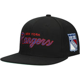 New York Rangers Mitchell & Ness Core Team Script 2.0 Snapback Hat Discount