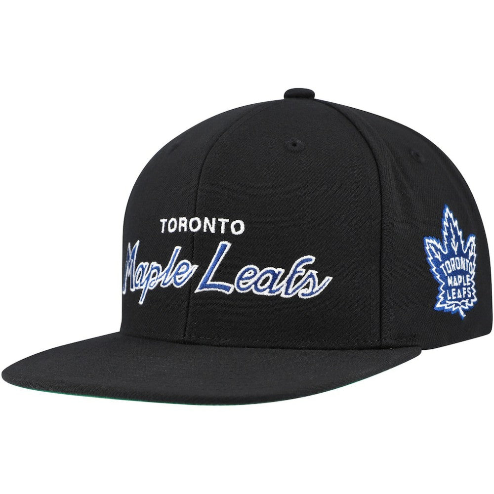 Toronto Maple Leafs Mitchell & Ness Core Team Script 2.0 Snapback Hat For Sale