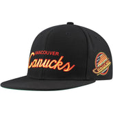 Vancouver Canucks Mitchell & Ness Core Team Script 2.0 Snapback Hat Outlet