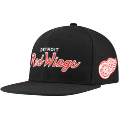 Detroit Red Wings Mitchell & Ness Core Team Script 2.0 Snapback Hat Sale
