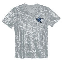 Dallas Cowboys CeeDee Lamb Girls Youth Sequin V-Neck Fashion Jersey