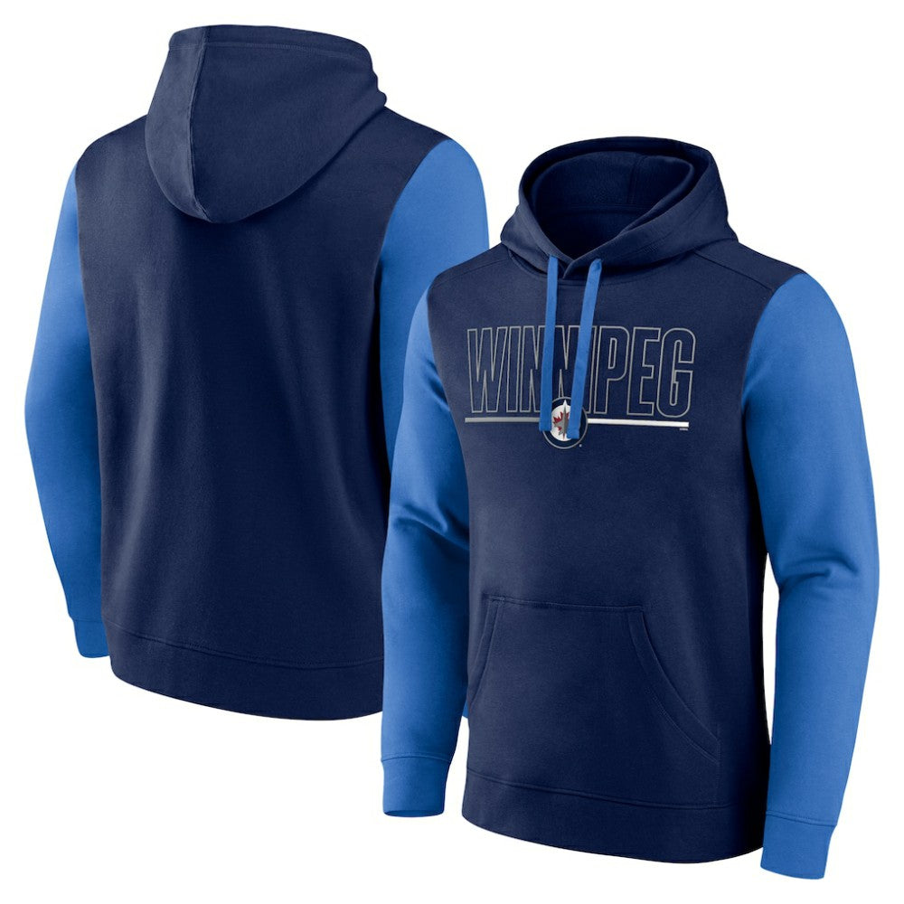 Winnipeg Jets Logo Athletic Deliver Fleece Pullover Hoodie Sale