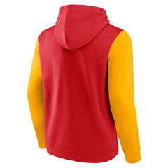 Calgary Flames Logo Athletic Deliver Fleece Pullover Hoodie On Sale