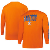 Houston Astros Profile Big & Tall Two-Hit Long Sleeve T-Shirt | MLB Outlet
