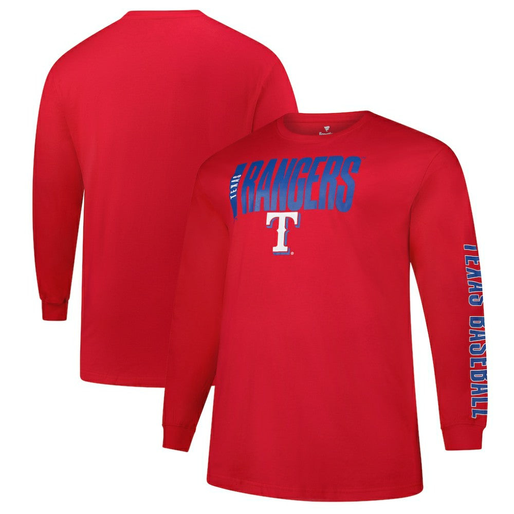 Texas Rangers Profile Big & Tall Two-Hit Long Sleeve T-Shirt | MLB For sale