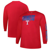 Texas Rangers Profile Big & Tall Two-Hit Long Sleeve T-Shirt | MLB For sale