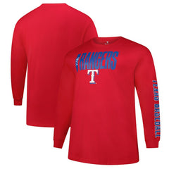 Texas Rangers Profile Big & Tall Two-Hit Long Sleeve T-Shirt | MLB For sale