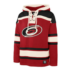 Sebastian Aho Carolina Hurricanes '47 Player Name & Number Lacer Pullover Hoodie For Sale